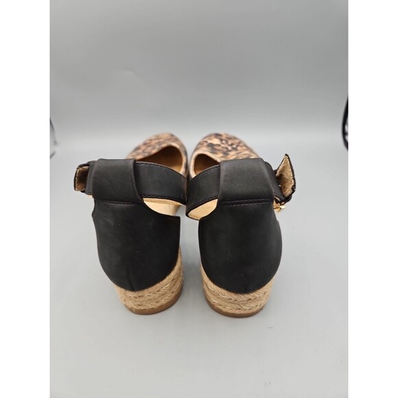 Naturalizer Strappy Wrap Platform Leopard Leo Print Wedge Sandals Heel Size 9 - Picture 4 of 12